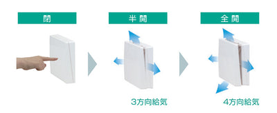 【在庫処分】高須産業　自然給気レジスター KRFB型 プッシュ式フラットパネル φ100 結露防止タイプ　ライトブラウン　【品番：KRFB-100FCB】