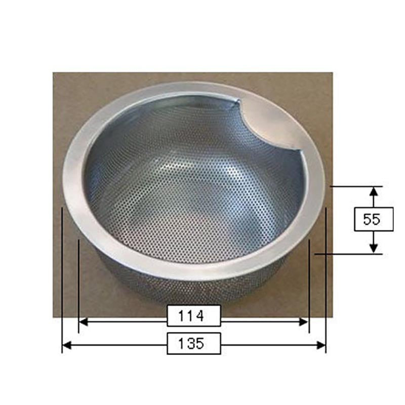 LIXIL（サンウェーブ）　排水カゴ　【品番：A-SUSフチゴミカゴ180】