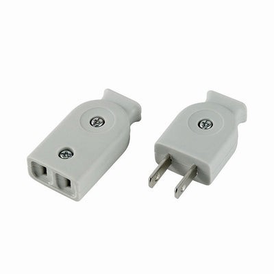 【メール便対応】朝日電器（ELPA）　平形コネクター　グレー　【品番：A-21H（GY）】