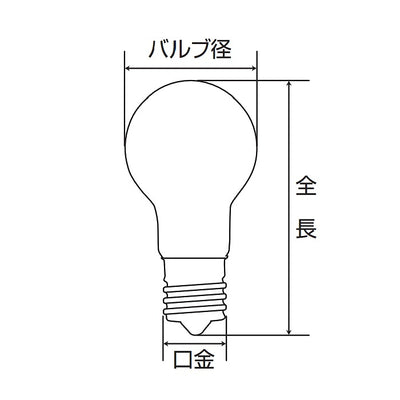 朝日電器（ELPA）　ミニクリプトン球 約10％節約タイプ 100V用 25W E17　ホワイト　【品番：GKP-L22H（W）】