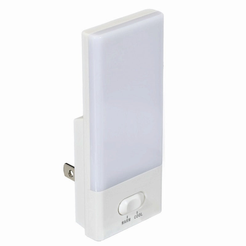 朝日電器（ELPA）　LEDセンサー付ライト コンセント差込タイプ　白色/電球色　【品番：PM-L104】
