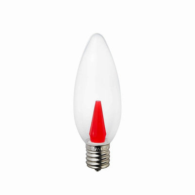 朝日電器（ELPA）　シャンデリアタイプLED装飾電球 E17　クリアレッド　【品番：LDC1CR-G-E17-G328】