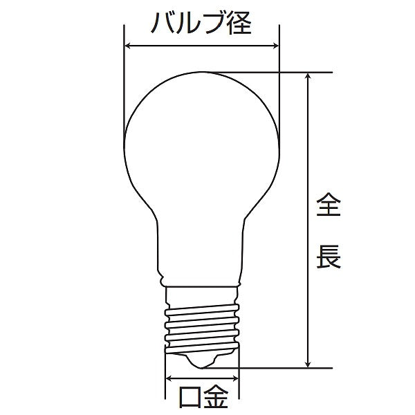 朝日電器（ELPA）　ミニクリプトン球 長寿命タイプ 40W形 100V E17 4個入　ホワイト　【品番：EKP100V36LW（W）4P】