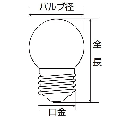 朝日電器（ELPA）　ミニボールタイプLED電球 E26　クリア電球色　【品番：LDG1CL-G-G256】