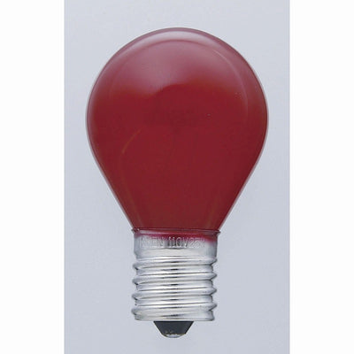 朝日電器（ELPA）　カラーS型ミニ球 25W E17　レッド　【品番：G-20H（R）】