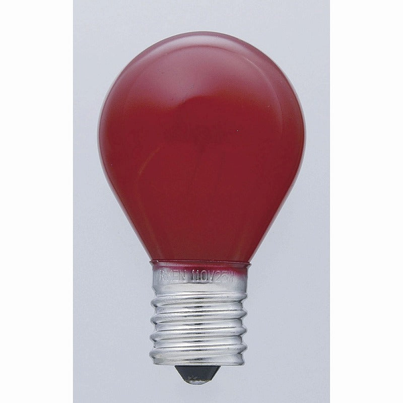 朝日電器（ELPA）　カラーS型ミニ球 25W E17　レッド　【品番：G-20H（R）】