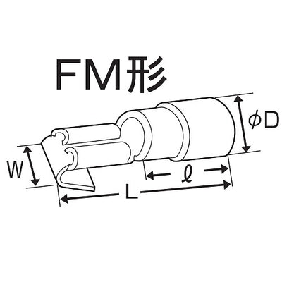 【メール便対応】朝日電器（ELPA）　差込形接続端子 FVDDFM2-250A　【品番：PS-43FMH】