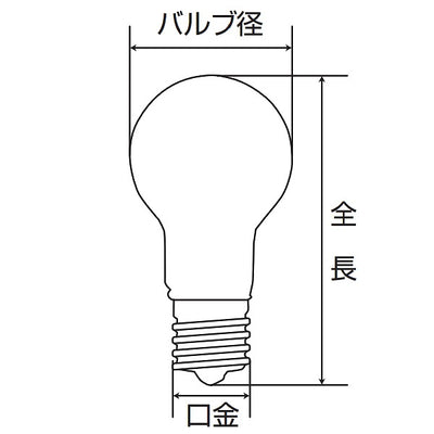朝日電器（ELPA）　ミニクリプトン球 長寿命タイプ 60W形 100V E17 4個入　ホワイト　【品番：EKP100V54LW（W）4P】