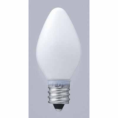 朝日電器（ELPA）　灯明台用電球 ローソク球タイプ 50V E12　ホワイト　【品番：G-501H（W）】