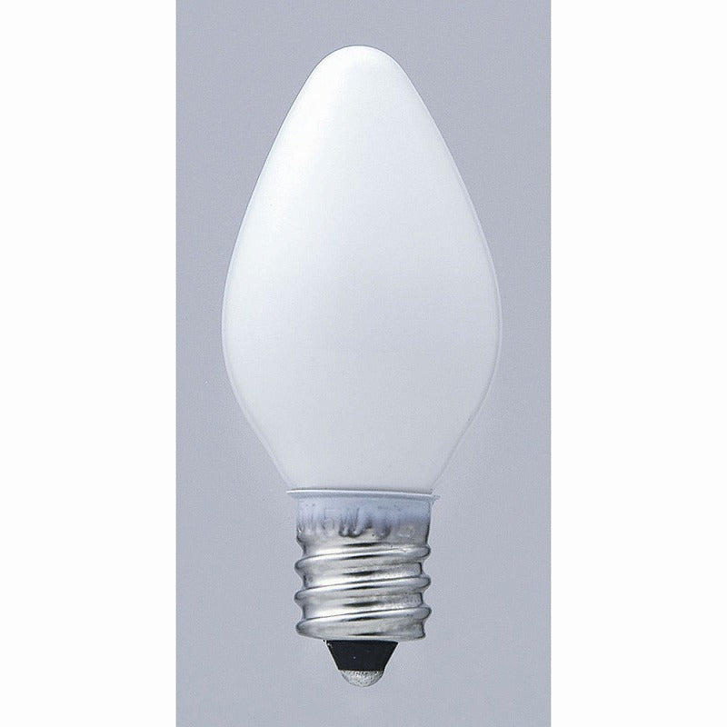 朝日電器（ELPA）　灯明台用電球 ローソク球タイプ 50V E12　ホワイト　【品番：G-501H（W）】