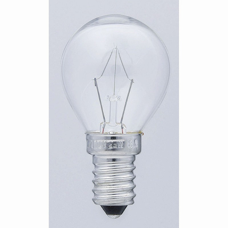 朝日電器（ELPA）　S形ミニ球 25W E14　クリア　【品番：G-201H（C）】