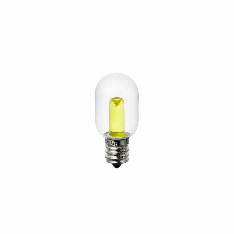 朝日電器（ELPA）　ナツメタイプLED装飾電球 E12　クリアイエロー 　【品番：LDT1CY-G-E12-G109】