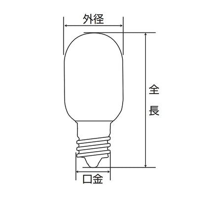 朝日電器（ELPA）　ナツメタイプLED装飾電球 E12　クリアイエロー 　【品番：LDT1CY-G-E12-G109】
