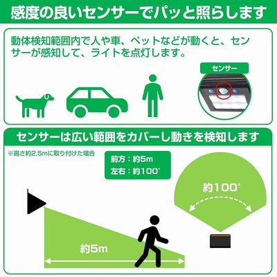 朝日電器（ELPA）　防雨センサーウォールライト（ソーラー発電式）　電球色　【品番：ESL-K411SL（L）】