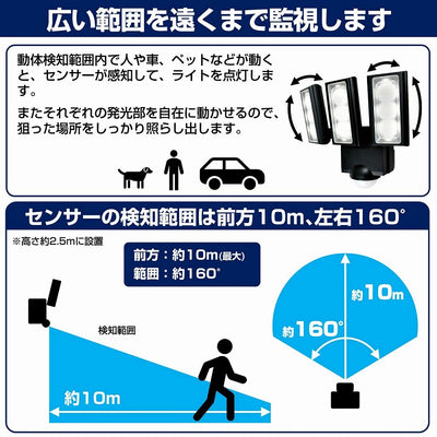 朝日電器（ELPA）　防雨センサーライト（乾電池式） 　【品番：ESL-313DC】