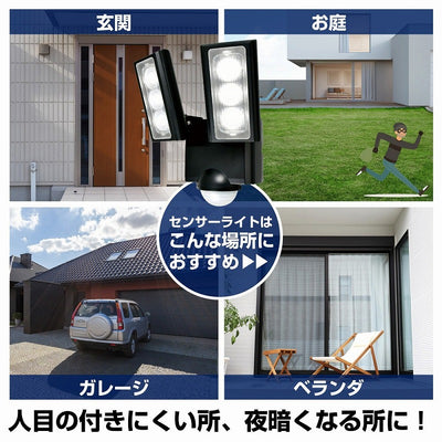 朝日電器（ELPA）　防雨センサーライト（乾電池式）　【品番：ESL-312DC】