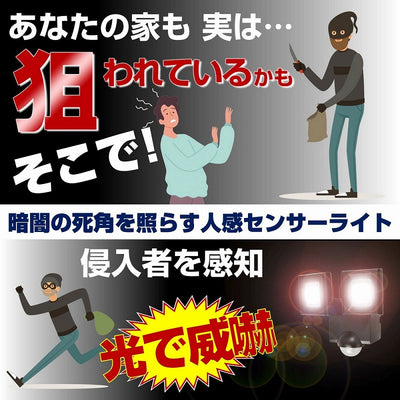 朝日電器（ELPA）　防雨センサーライト（乾電池式）　【品番：ESL-N112DC】
