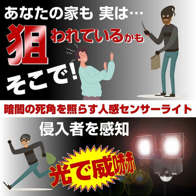 朝日電器（ELPA）　防雨センサーライト（ソーラー発電式）　【品番：ESL-N112SL】