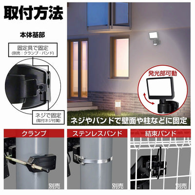 朝日電器（ELPA）　防雨センサーライト（コンセント式）　【品番：ESL-SS421AC】