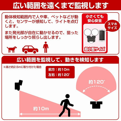 朝日電器（ELPA）　防雨センサーライト（コンセント式）　【品番：ESL-SS412AC】