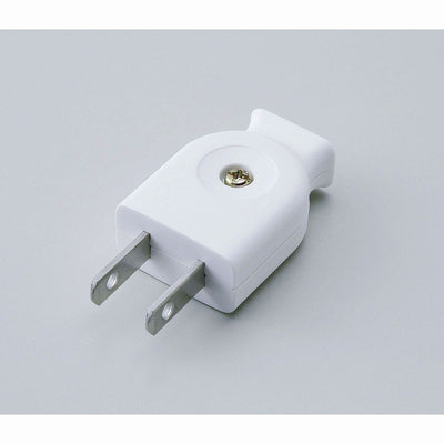 【メール便対応】朝日電器（ELPA）　平形プラグ　ホワイト　【品番：A-22H（W）】