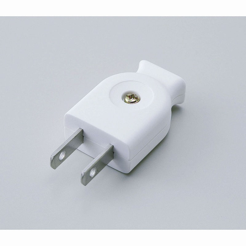 【メール便対応】朝日電器（ELPA）　平形プラグ　ホワイト　【品番：A-22H（W）】
