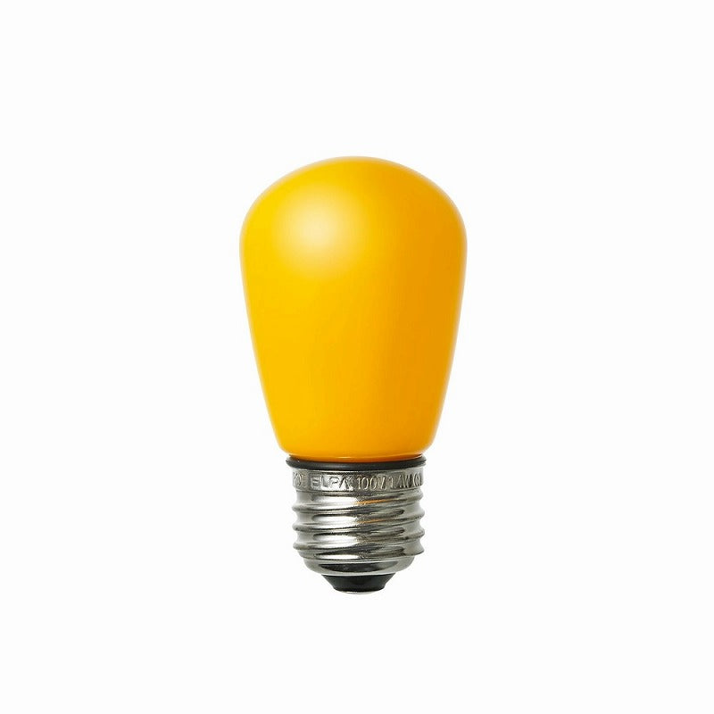 朝日電器（ELPA）　サイン球タイプLED装飾電球 E26　黄色　【品番：LDS1Y-G-GWP903】