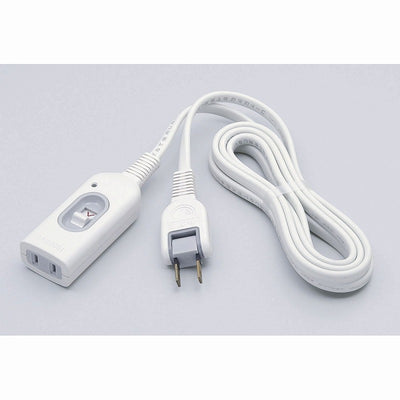 朝日電器（ELPA）　スイッチ付延長コード 5m　ホワイト　【品番：W-S1050B（W）】