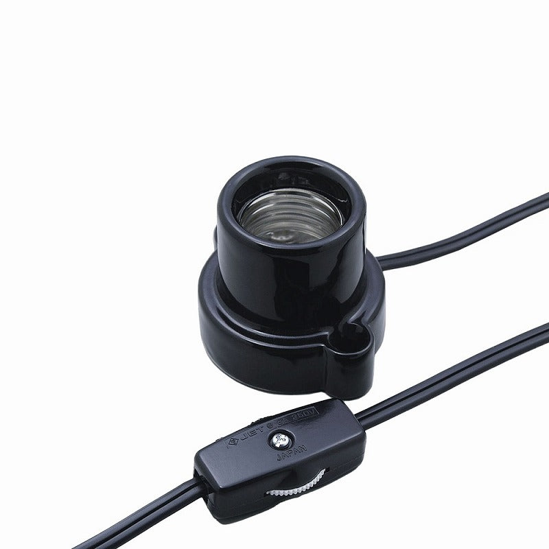 朝日電器（ELPA）　コード付ソケット 1.5m　ブラック　【品番：KP-M2615H（BK）】