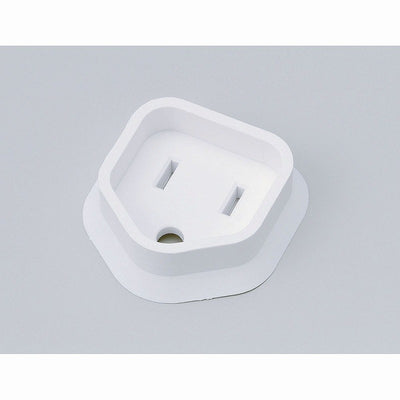 【メール便対応】朝日電器（ELPA）　安全プラグカバー 接地2P用　ホワイト　【品番：AN-203B（W）】