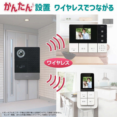 朝日電器（ELPA）　DECT ワイヤレステレビドアホン 親玄関カメラ子機＋ポータブルモニター子機＋モニター親機＋充電台セット　【品番：DHS-TMP2320】