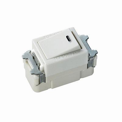 【メール便対応】朝日電器（ELPA）　両切スイッチD 15A 300V　【品番：EW-2201HN】
