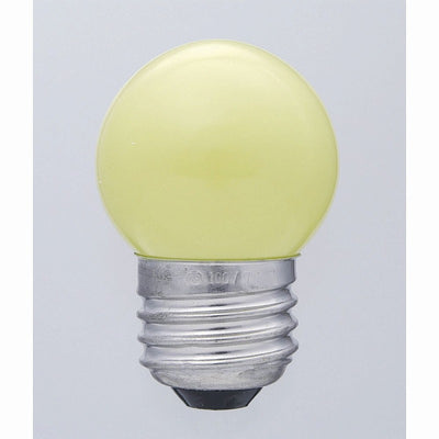 朝日電器（ELPA）　寸丸球 7W E26　イエロー　【品番：G-13H（Y）】