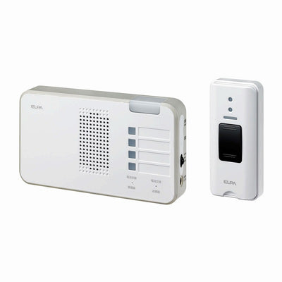 【在庫処分】朝日電器（ELPA）　ワイヤレスチャイム ランプ付受信器＋押ボタン送信器セット　【品番：EWS-S5230】