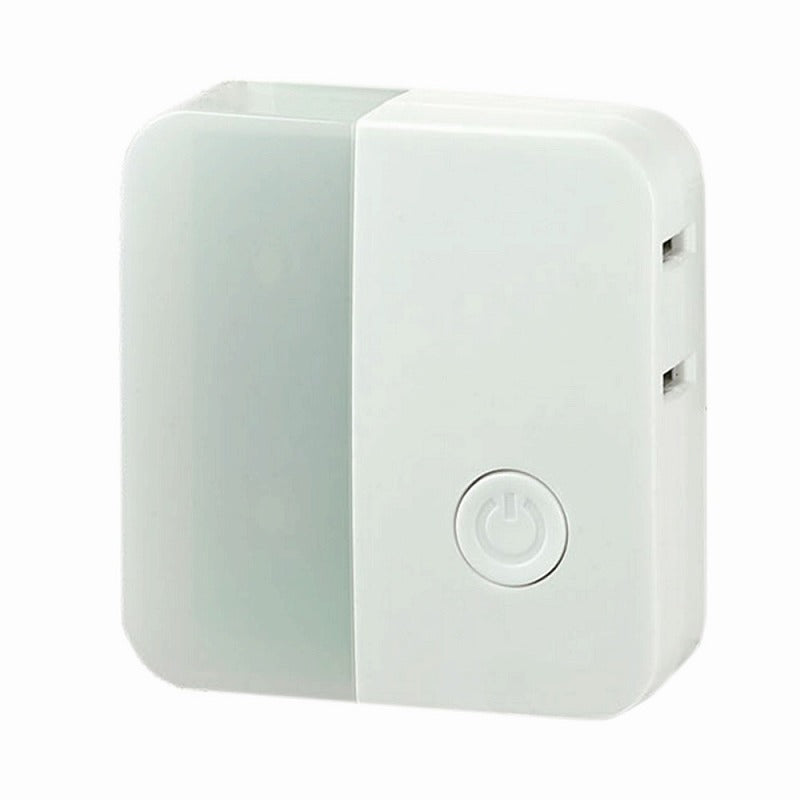 朝日電器（ELPA）　LEDスイッチ付ライト コンセント差込タイプ　ホワイト　【品番：PM-LC101（W）】