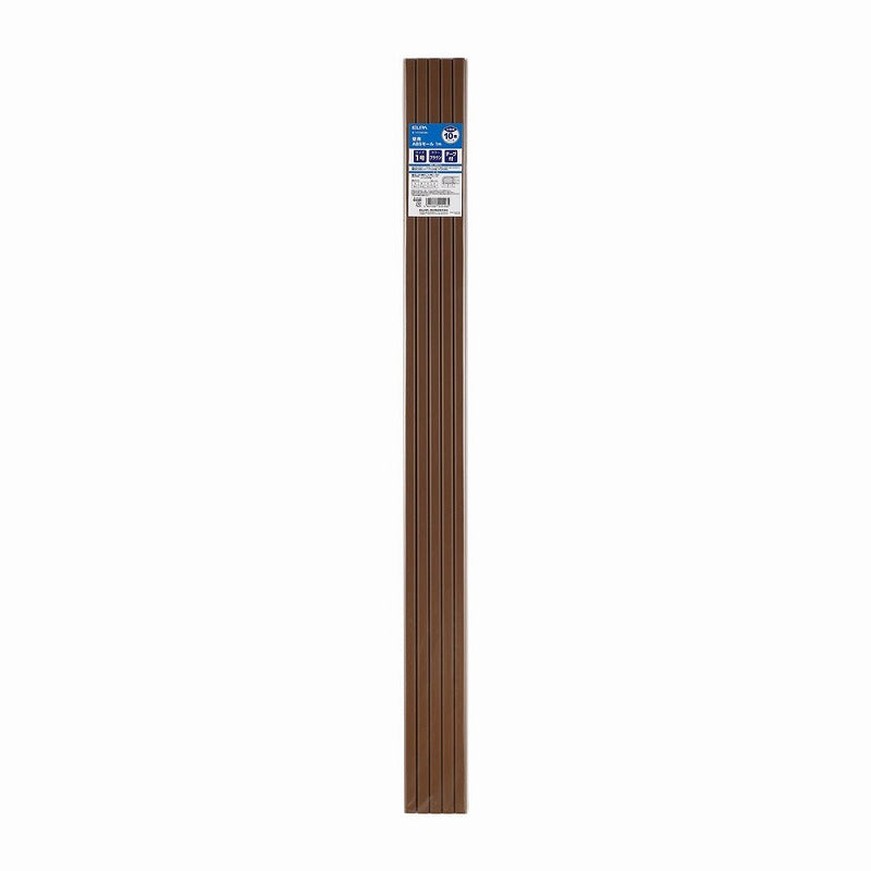 朝日電器（ELPA）　壁用テープ付ABSモール 1号 1m 10本入　ブラウン　【品番：M-T1110P（BR）】