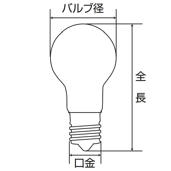 朝日電器（ELPA）　ミニクリプトン球 110V用 75W E17　クリア　【品番：GKP-H75H（C）】