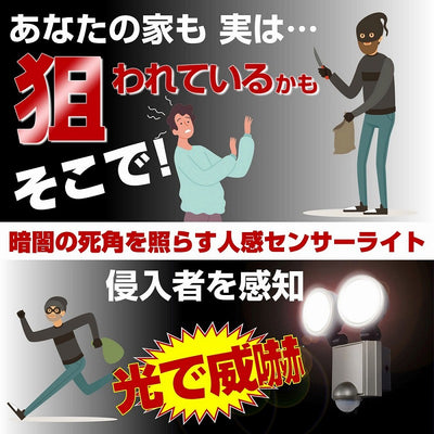朝日電器（ELPA）　防雨センサーライト（コンセント式）　【品番：ESL-SS1002AC】