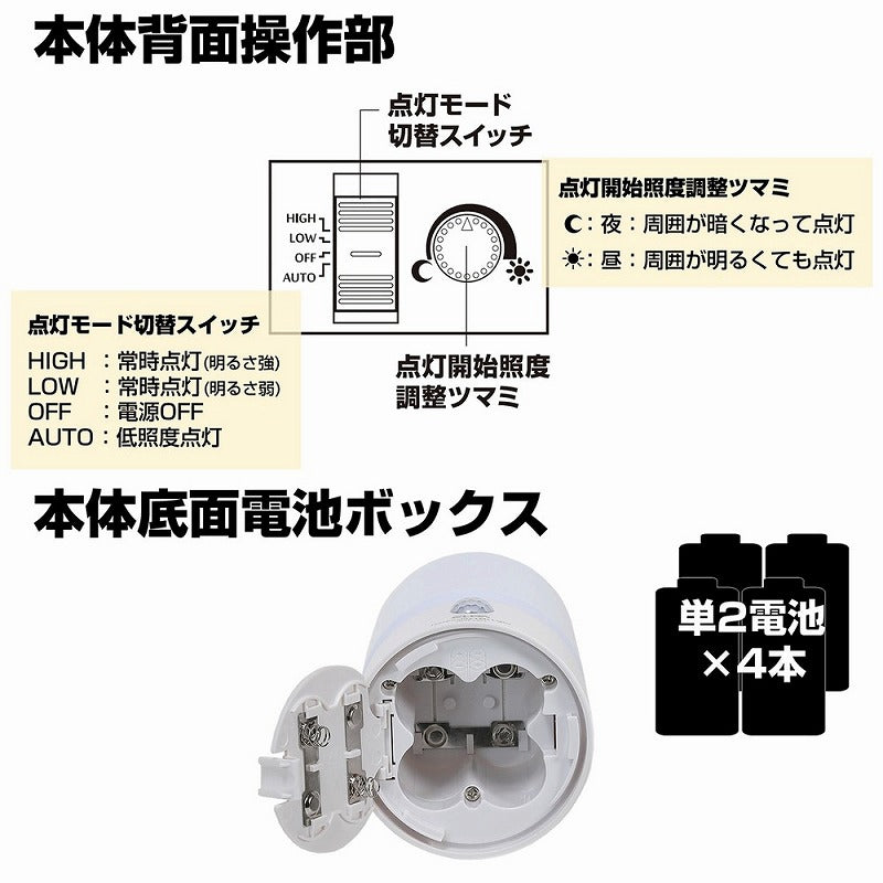 朝日電器（ELPA）　もてなしのあかり 据置・小 電球色　パールホワイト　【品番：HLH-1201（PW）】