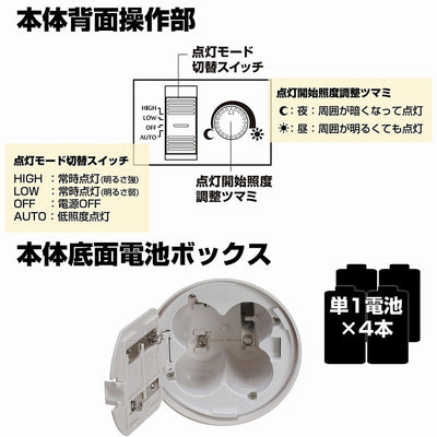 朝日電器（ELPA）　もてなしのあかり 据置・大 電球色　パールホワイト　【品番：HLH-1202（PW）】