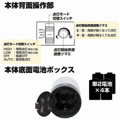 朝日電器（ELPA）　もてなしのあかり 据置・小 白色　ダークブラウン　【品番：HLH-1201（DB）】