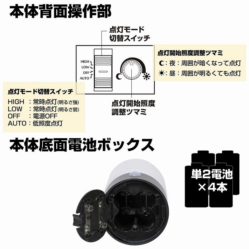 朝日電器（ELPA）　もてなしのあかり 据置・小 白色　ダークブラウン　【品番：HLH-1201（DB）】