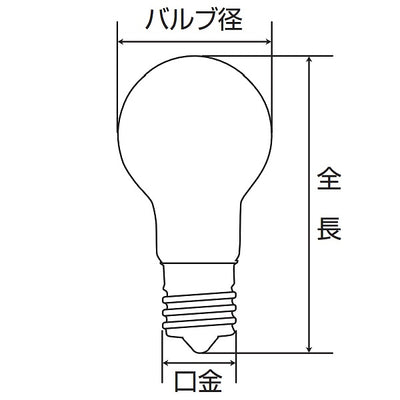 朝日電器（ELPA）　ミニクリプトン球 110V用 100W E17　クリア 　【品番：GKP-H100H（C）】