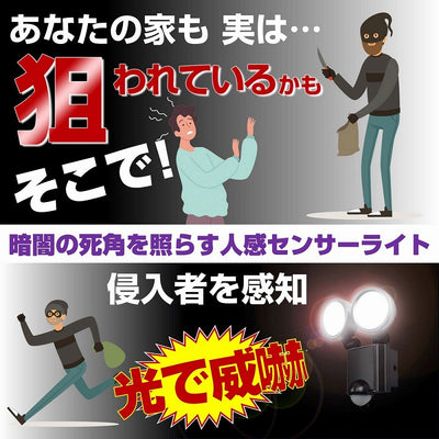 朝日電器（ELPA）　防雨センサーライト（コンセント式）　【品番：ESL-SS802AC】
