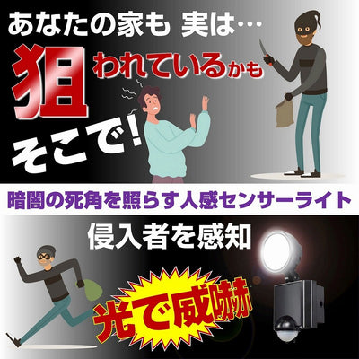 朝日電器（ELPA）　防雨センサーライト（コンセント式）　【品番：ESL-SS801AC】●