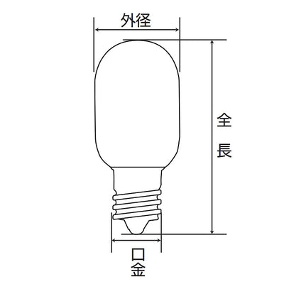 【在庫処分】朝日電器（ELPA）　ナツメタイプLED電球 E17　クリア電球色　【品番：LDT1CL-G-E17-G116】