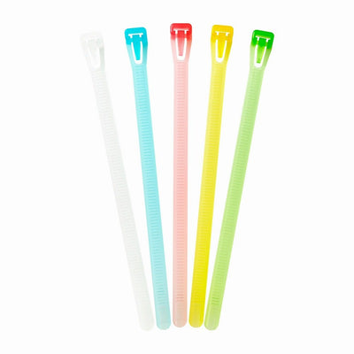 【メール便対応】朝日電器（ELPA）　makimaki スケルトンリピートタイ 150mm・5本入　【品番：TUH-SR150（AS）】