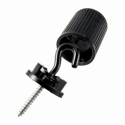 【メール便対応】朝日電器（ELPA）　ヒートン付コードハンガー　ブラック　【品番：B-50NH（BK）】