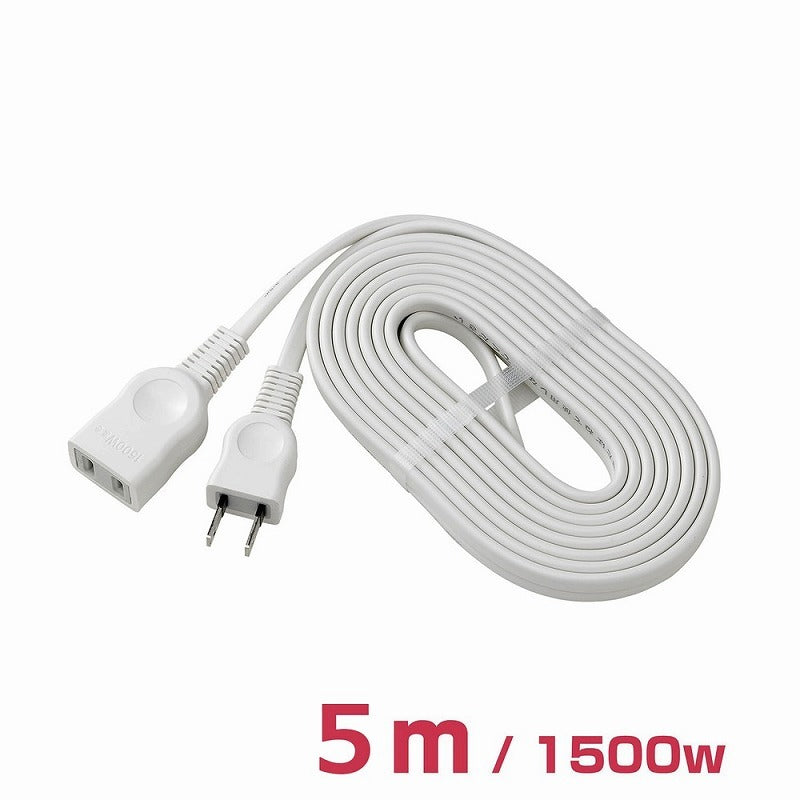 朝日電器（ELPA）　EDLP延長コード 5m　ホワイト　【品番：LPE-105N（W）】