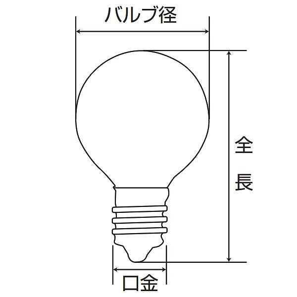 朝日電器（ELPA）　小丸球 10W E12　クリア　【品番：G-129H】